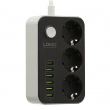 Сетевой Удлинитель LDNIO SE3631 6USB 3.4A/3 Socket