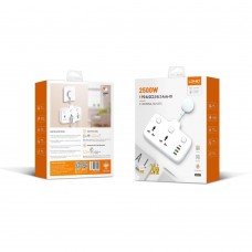 Сетевой Удлинитель LDNIO SC2413 2 universal ports/1PD/1QC/2 auto ID Белый