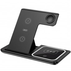 Беспроводное Зарядное Устройство XO WX023 3 в 1 For iP Watch Черное