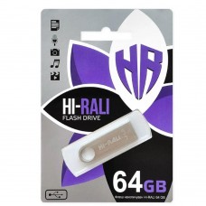 USB флеш-накопичувач Hi-Rali Shuttle 64gb Сталевий