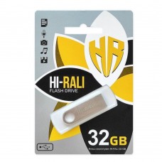 USB флеш-накопичувач Hi-Rali Shuttle 32gb Сталевий