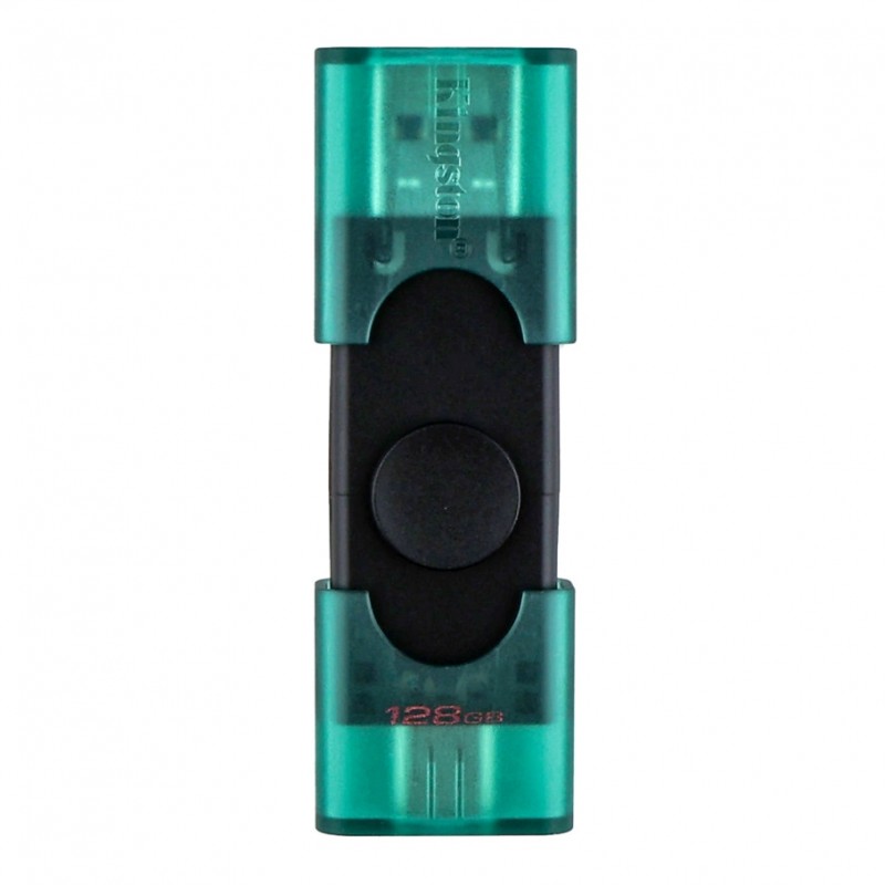USB флэш-накопитель 3.2 Kingston DT DuoG2 128gb USB-A + USB-C Черный/Зеленый