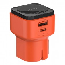 Сетевое Зарядное Устройство LDNIO Q2420 GAN 45W+Type-C to Type-C Оранжевое
