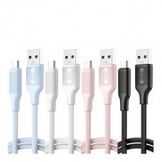 Кабель USB XO-NB265 Micro 2.4A (30pcs/bottle) Черный/Белый/Голубой/Розовый