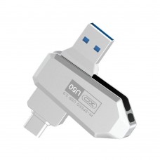 USB флеш-накопичувач XO U50 USB3.0+Type C 64GB Стальной
