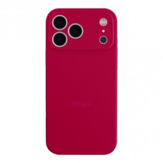 Чохол Silicone Case Full Size with Frame для iPhone 17 Pro Max 37.Rose Red