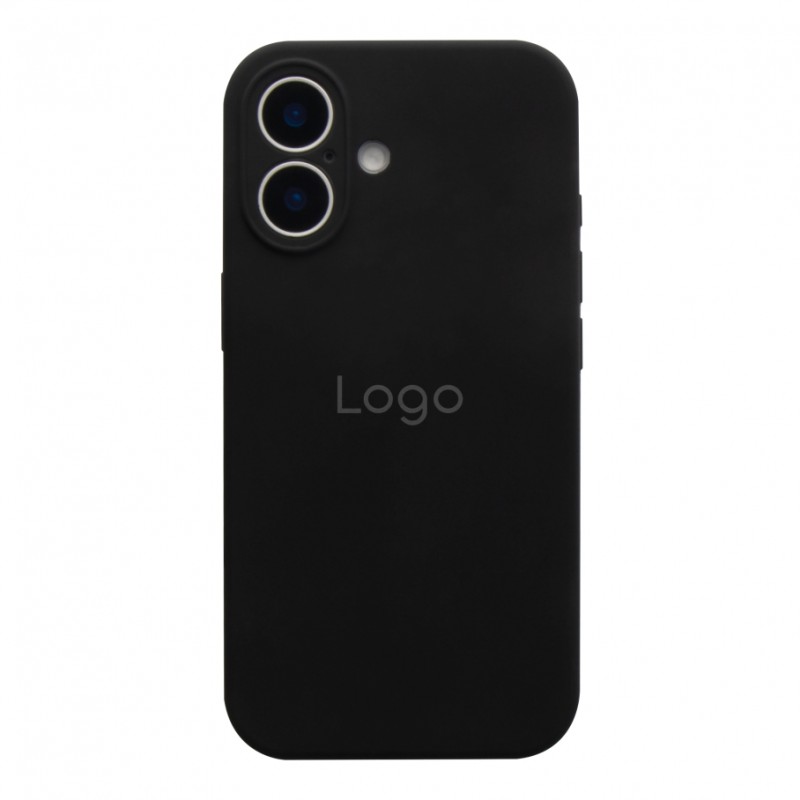 Чохол Silicone Case Full Size with Frame для iPhone 16 18.Black