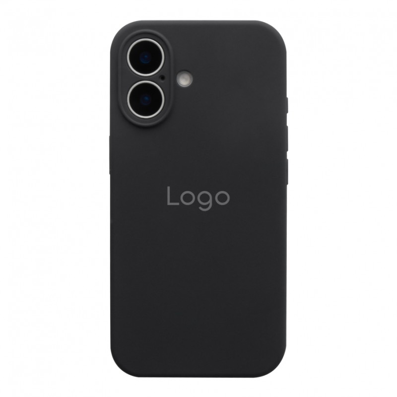 Чохол Silicone Case Full Size with Frame для iPhone 16 15.Dark Grey