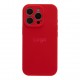 Чохол Silicone Case Full Size with Frame для iPhone 16 Pro Max 14.Red