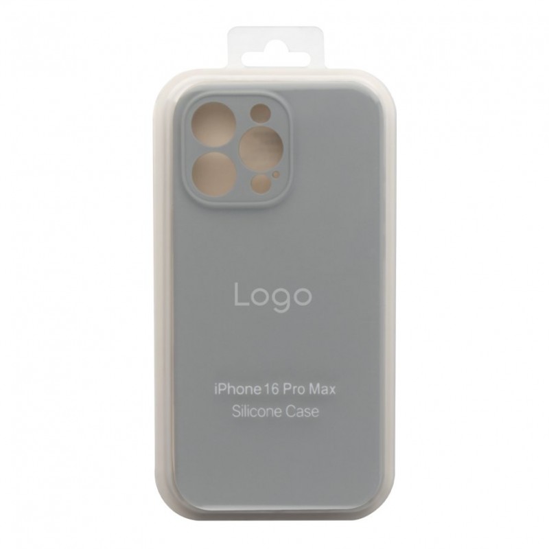 Чохол Silicone Case Full Size with Frame для iPhone 16 Pro Max 26.Mist Blue