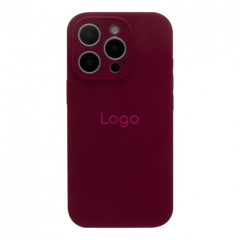 Чохол Silicone Case Full Size with Frame для iPhone 16 Pro Max 42.Maroon