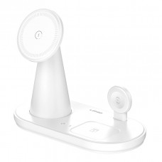 Бездротовий Зарядний Пристрій LDNIO WL01 5in1 25.5W For iWatch Бiлий