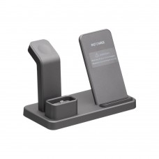 Бездротовий Зарядний Пристрій Q12 3in1 2.0A Колір Сірий