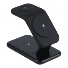 Бездротовий Зарядний Пристрій JJT-Y10 с MagSafe 3in1 15W Чорний