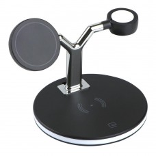 Бездротовий Зарядний Пристрій JJT-970 с MagSafe 4in1 25W Чорний