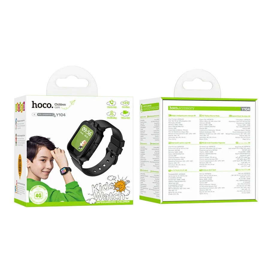 Дитячий Смарт Годинник Hoco Y104 4G GPS Чорний