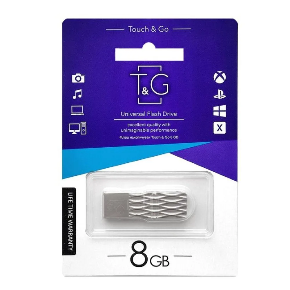 USB флеш-накопичувач T&G 8gb Metal 103 Сталевий