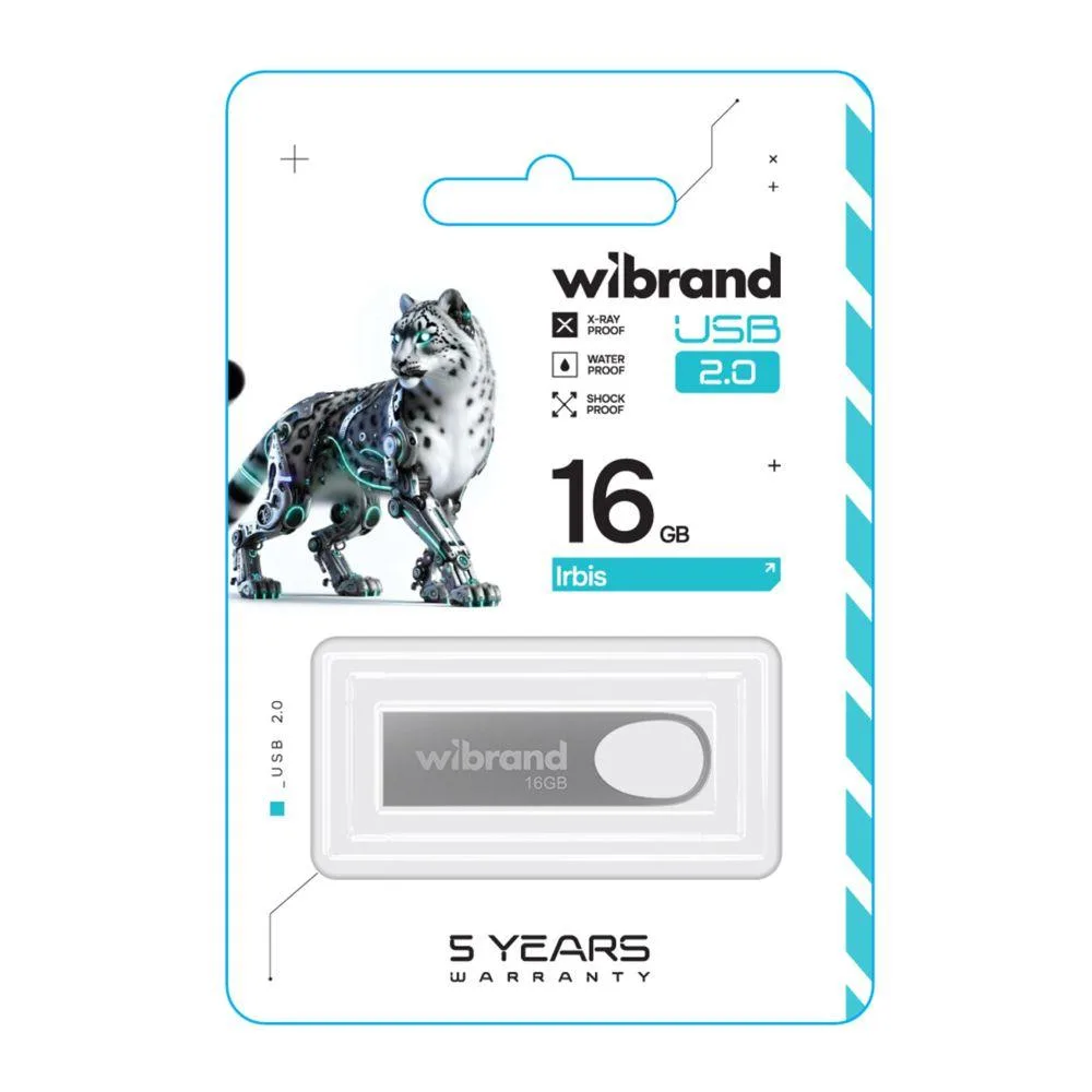 USB флеш-накопичувач Wibrand 16gb Irbis Срібло