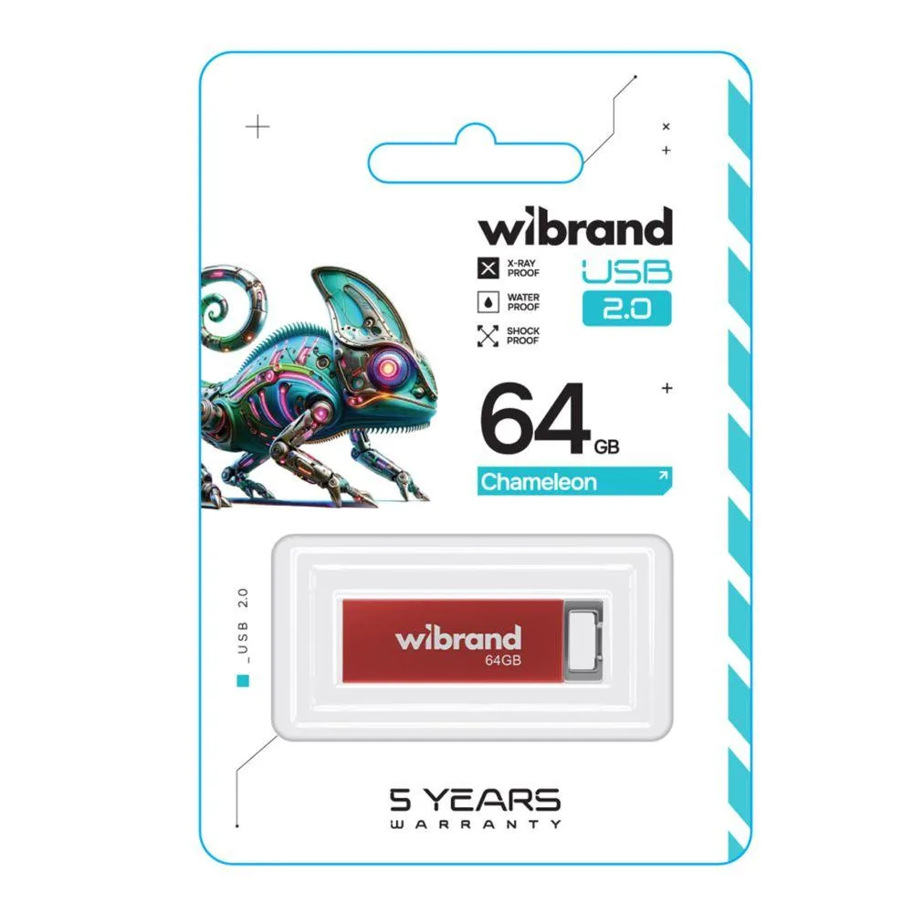 USB флеш-накопичувач Wibrand 64gb Chameleon Синій