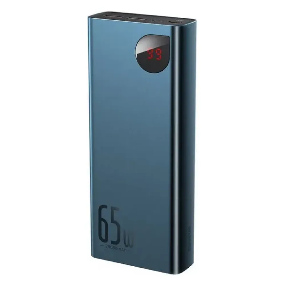 Універсальна Мобільна Батарея Power Bank Baseus Adaman Metal 65W 20000 mAh Cable USB to Type-C 3A 0.3