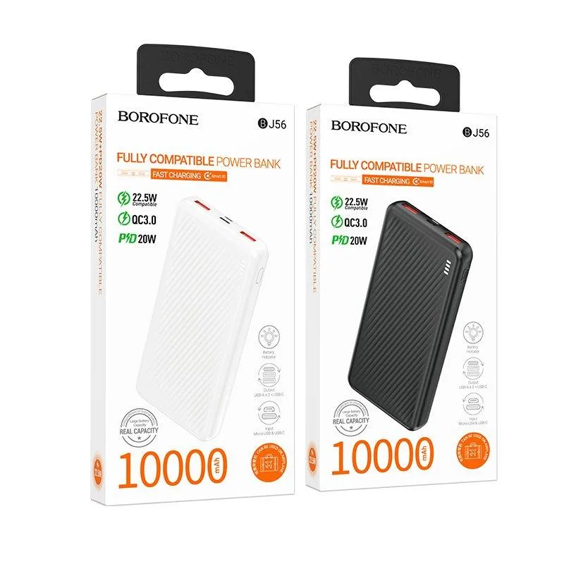 Універсальна Мобільна Батарея Power Bank Borofone BJ56 Graceful 22.5W+PD20W 10000 mAh Чорний