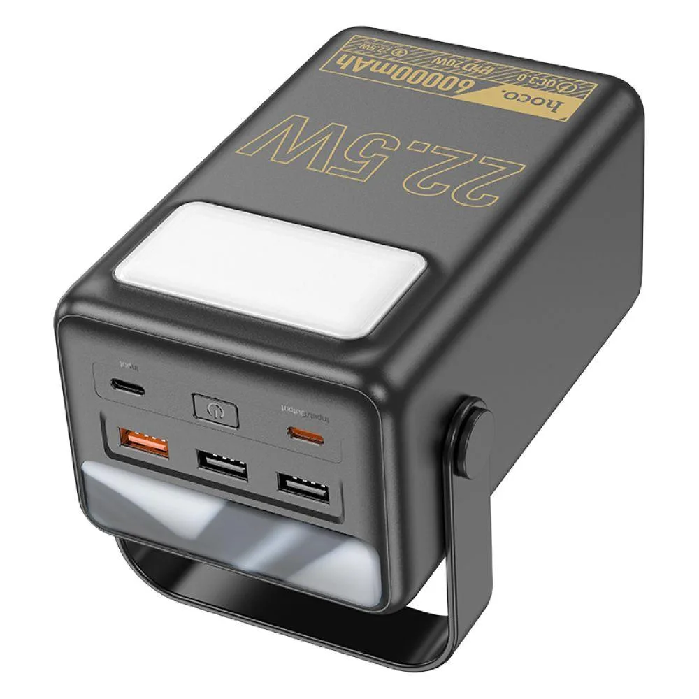 Універсальна Мобільна Батарея Power Bank Hoco J110 Powerful 22.5W 60000 mAh Колір Чорний