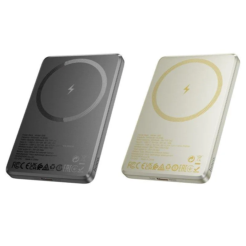 Універсальна Мобільна Батарея Power Bank Hoco Q26 Joy PD20W magnetic fast charging 5000mAh Титанове золото