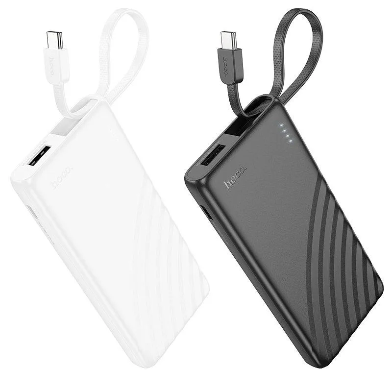 Універсальна Мобільна Батарея Power Bank Hoco J129 Nature with cable(USB-C) 5000mAh Чорний