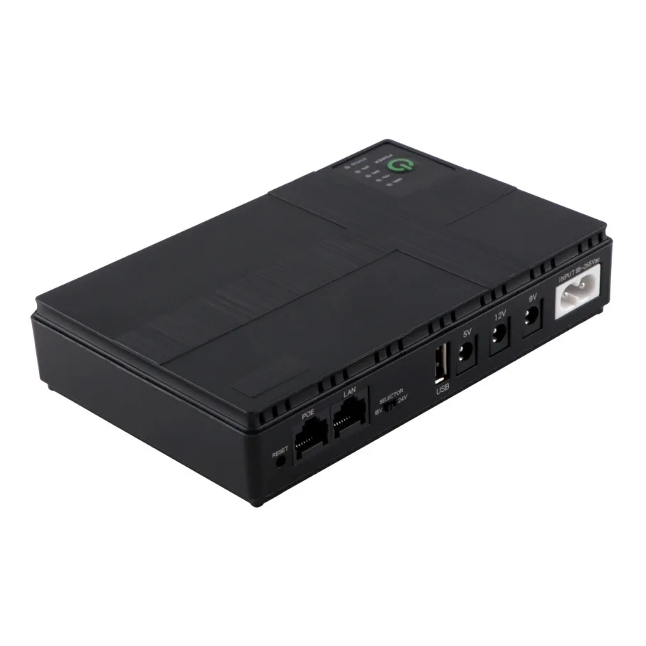 Джерело Бесперебійного Живлення UPS DC1018P USB, DC, 5V+9V+12V (10400mAh) Чорний