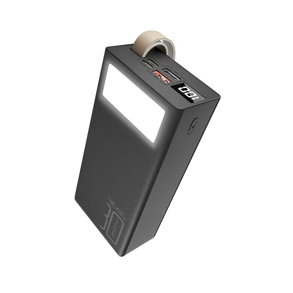 Універсальна Мобільна Батарея Power Bank Ridea RP-D30L Phoenix30 10W digital display + lamp 30000 mAh Колір