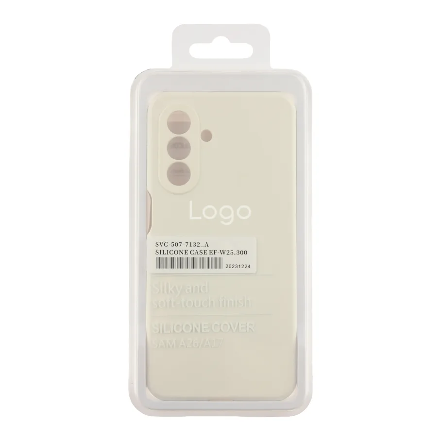 Чохол Liquid Silicone (AA) Full Camera для Samsung Galaxy A17 (A175)/A17 5G (A176) 09.White