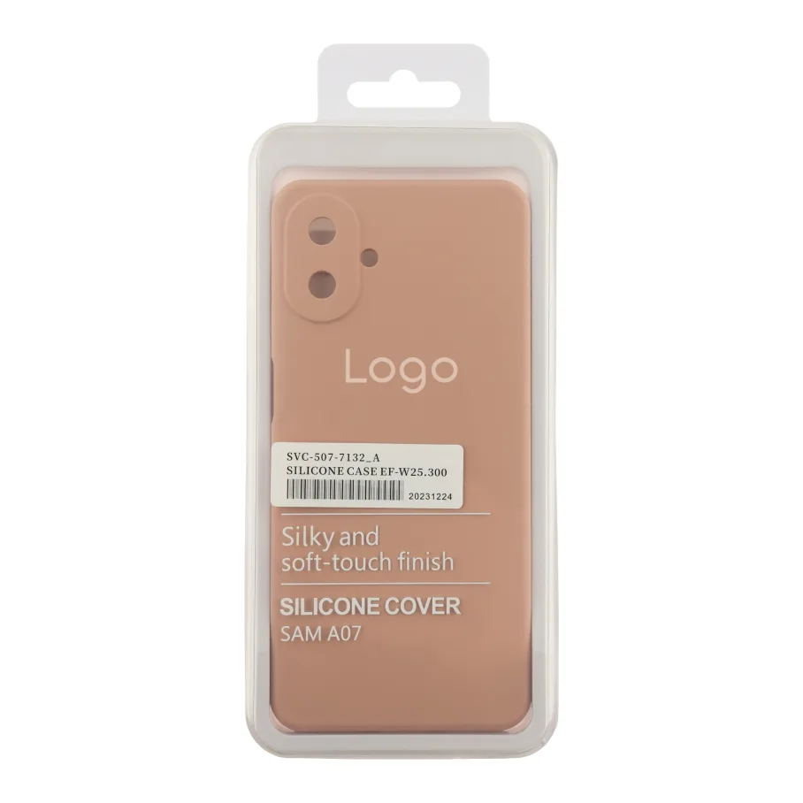 Чохол Liquid Silicone (AA) Full Camera для Samsung Galaxy A07 (A075) 19.Pink Sand