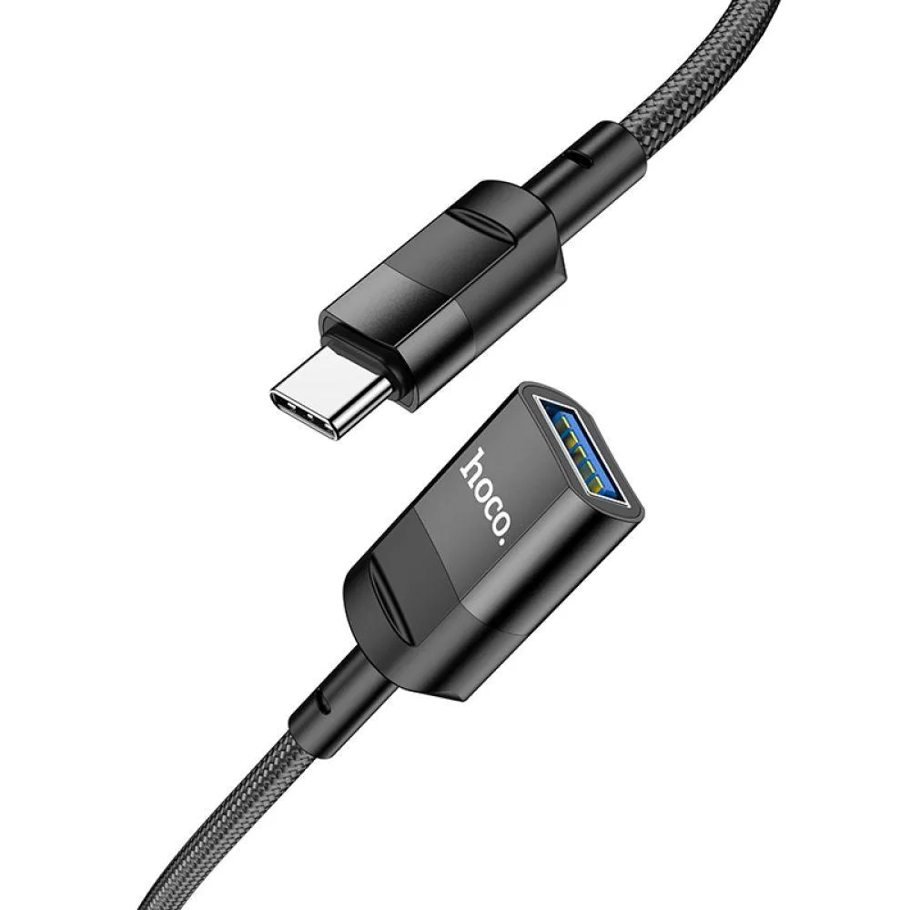 USB Подовжувач Hoco U107 Type-C male to USB female USB3.0 Колір Синiй