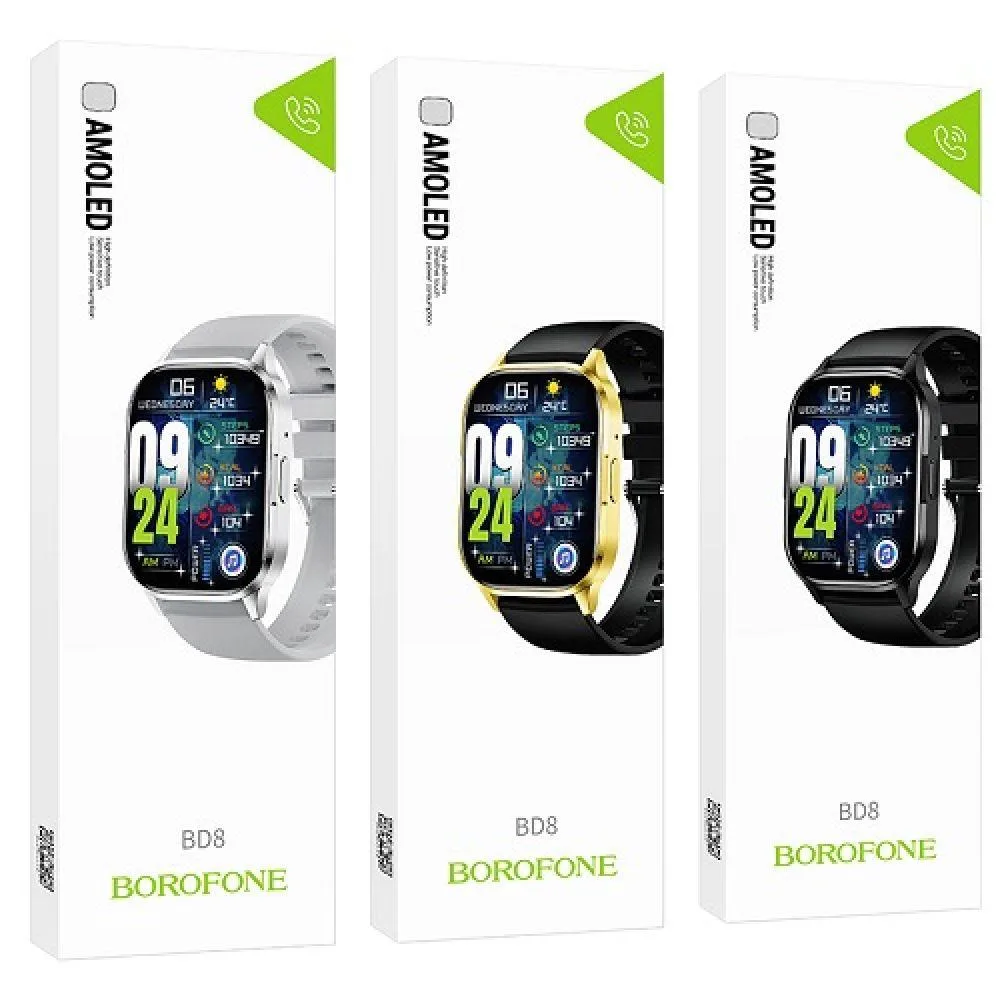 Смарт Годинник Borofone BD8 AMOLED Колір Золотий