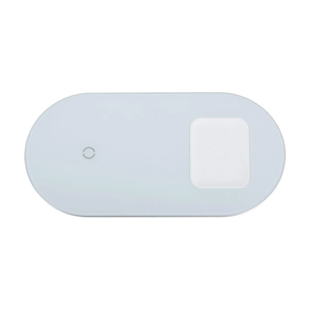 Бездротовий Зарядний Пристрій Baseus Simple 2in1 For Phones+Pods 15W WXJK 3.0A Колір Прозорий, A01