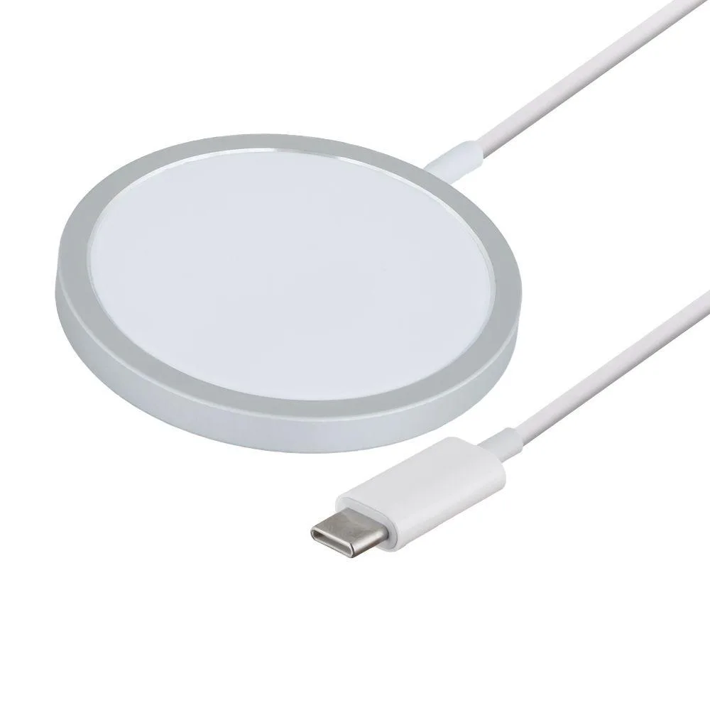 Бездротовий Зарядний Пристрій MagSafe USB-C Iphone 12 15w 2.0A Колір Бiлий