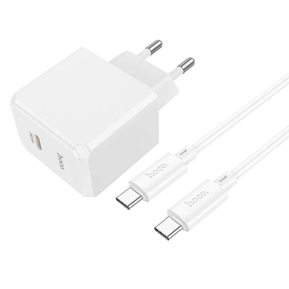 Мережевий Зарядний Пристрій Hoco CS13A 1USB-C PD/QC 20W+Type-C to Type-C Чорний