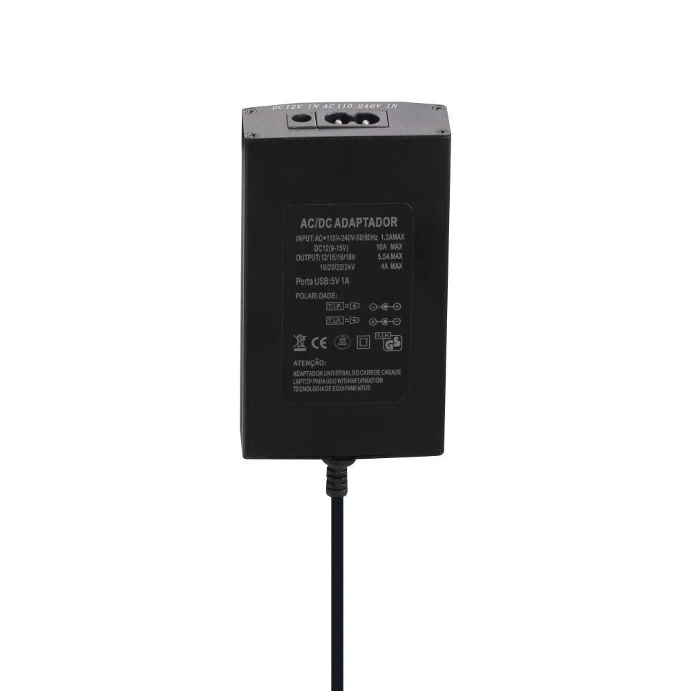 Універсальний Зарядний Пристрій Для Ноутбука 100w 8 Pin + Авто Адаптер Колір Чорний