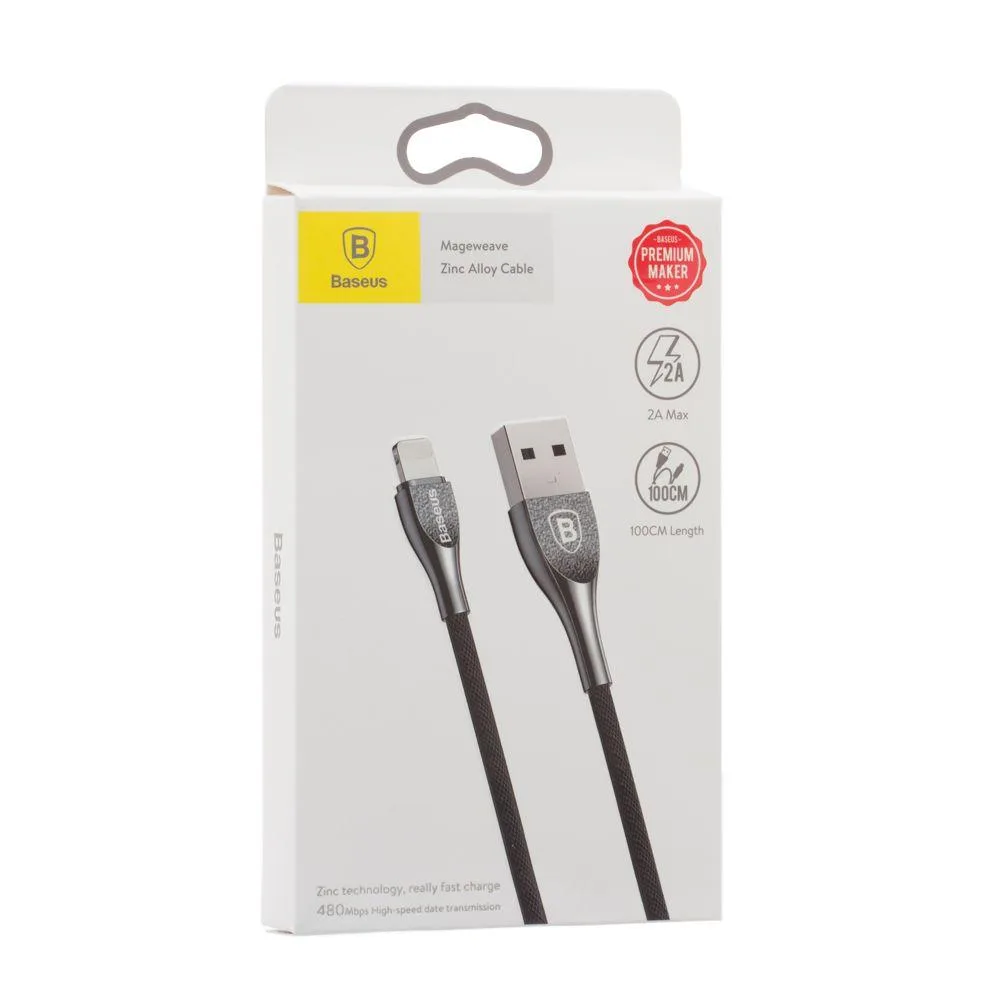 Кабель Baseus CALMW Mageweave Zinc Alloy Lightning Колір Синій, 03