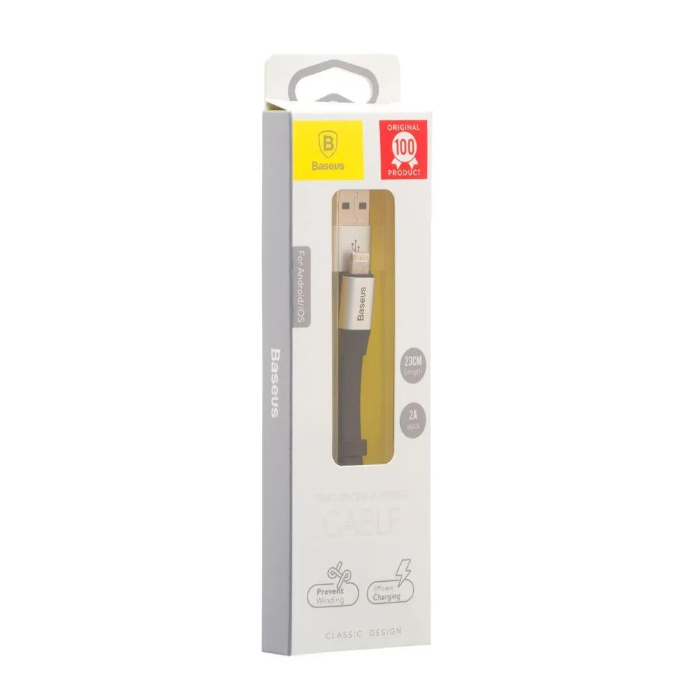 Кабель Baseus CALMBJ Lightning/Micro 23см Колір ЧЁРНЫЙ, 01