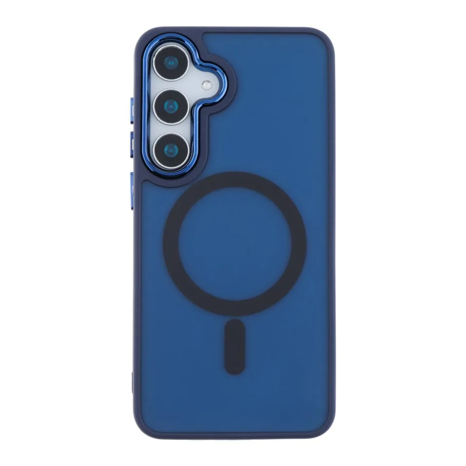 Чохол TPU+PC Space Magnetic Color with Magsafe для Samsung Galaxy S24 5G (S921) Dark Blue