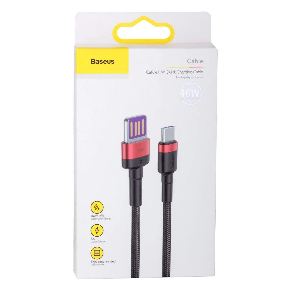 Кабель USB Baseus USB to Type-C 40W 5A CATKLF-P Колір Сiро-Чорний, G1
