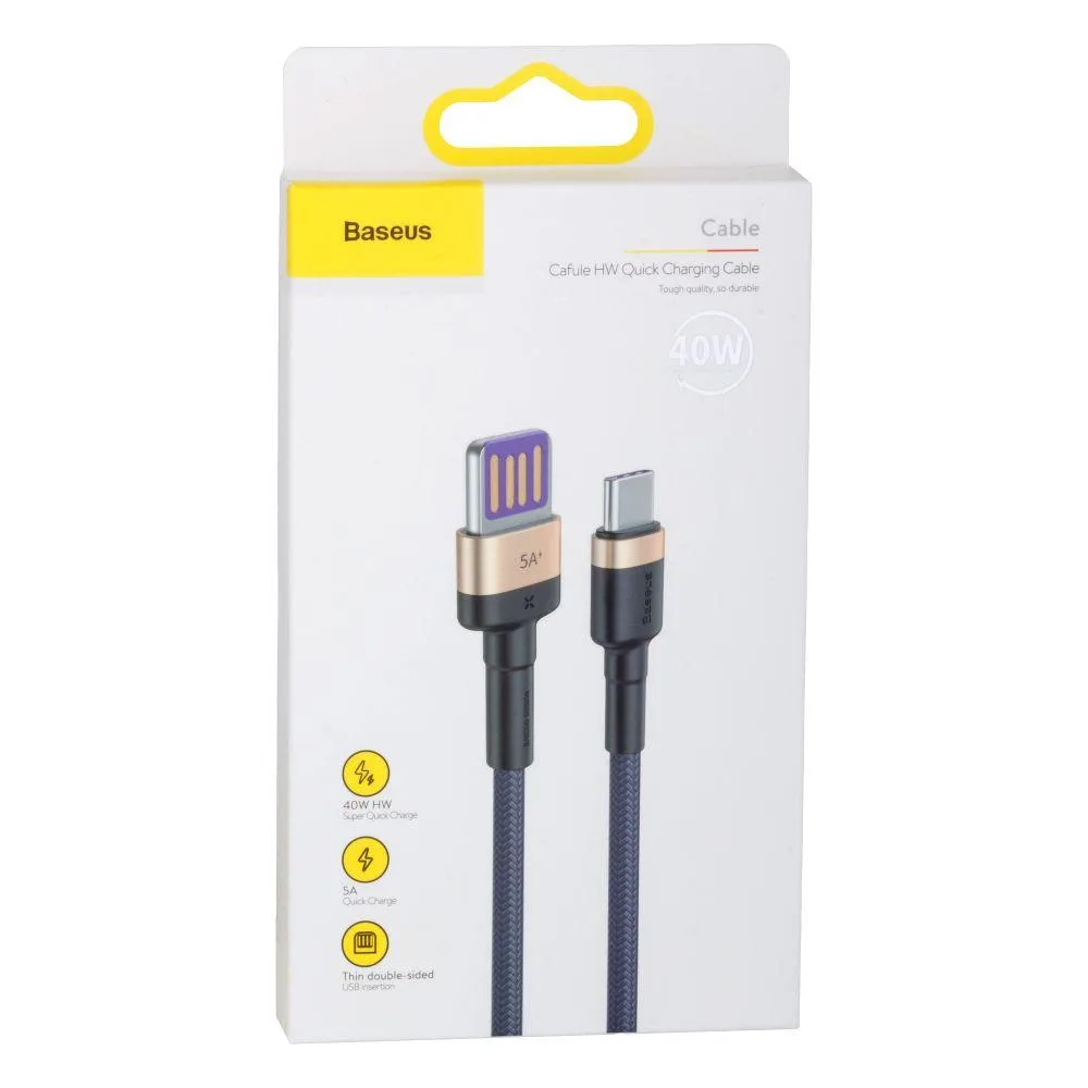 Кабель USB Baseus USB to Type-C 40W 5A CATKLF-P Колір Сiро-Чорний, G1