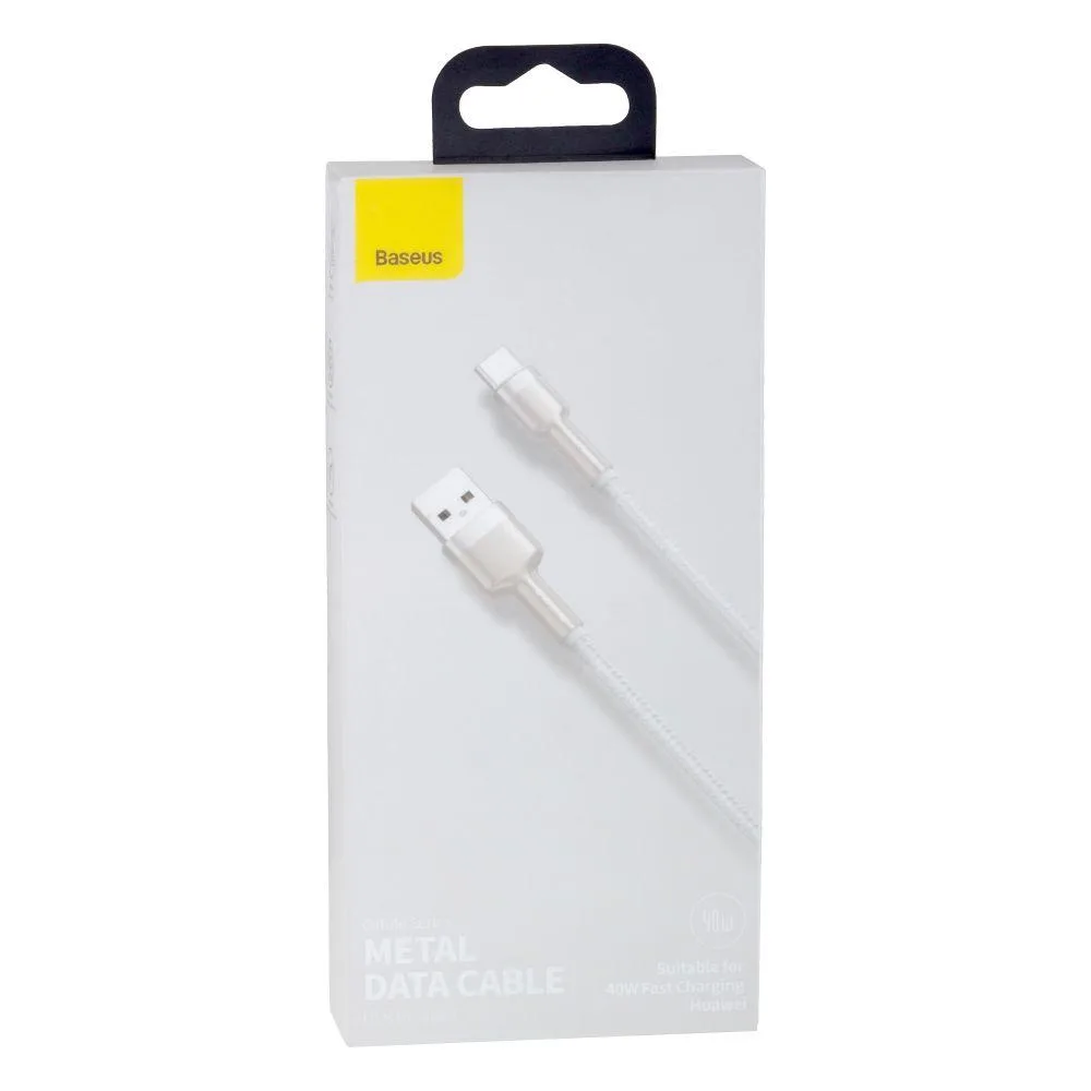 Кабель USB Baseus USB to Type-C 40W 2m CATJK-B Колір Бiлий, 02