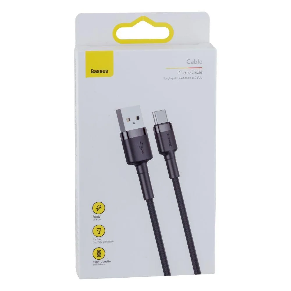 Кабель USB Baseus USB to Type-C 2A 2m CATKLF-C Колір Сiро-Чорний, G1