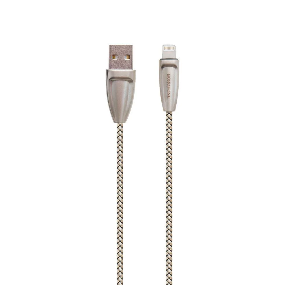 Кабель USB Borofone BU3 BlinkJet Lightning Колір Чорний