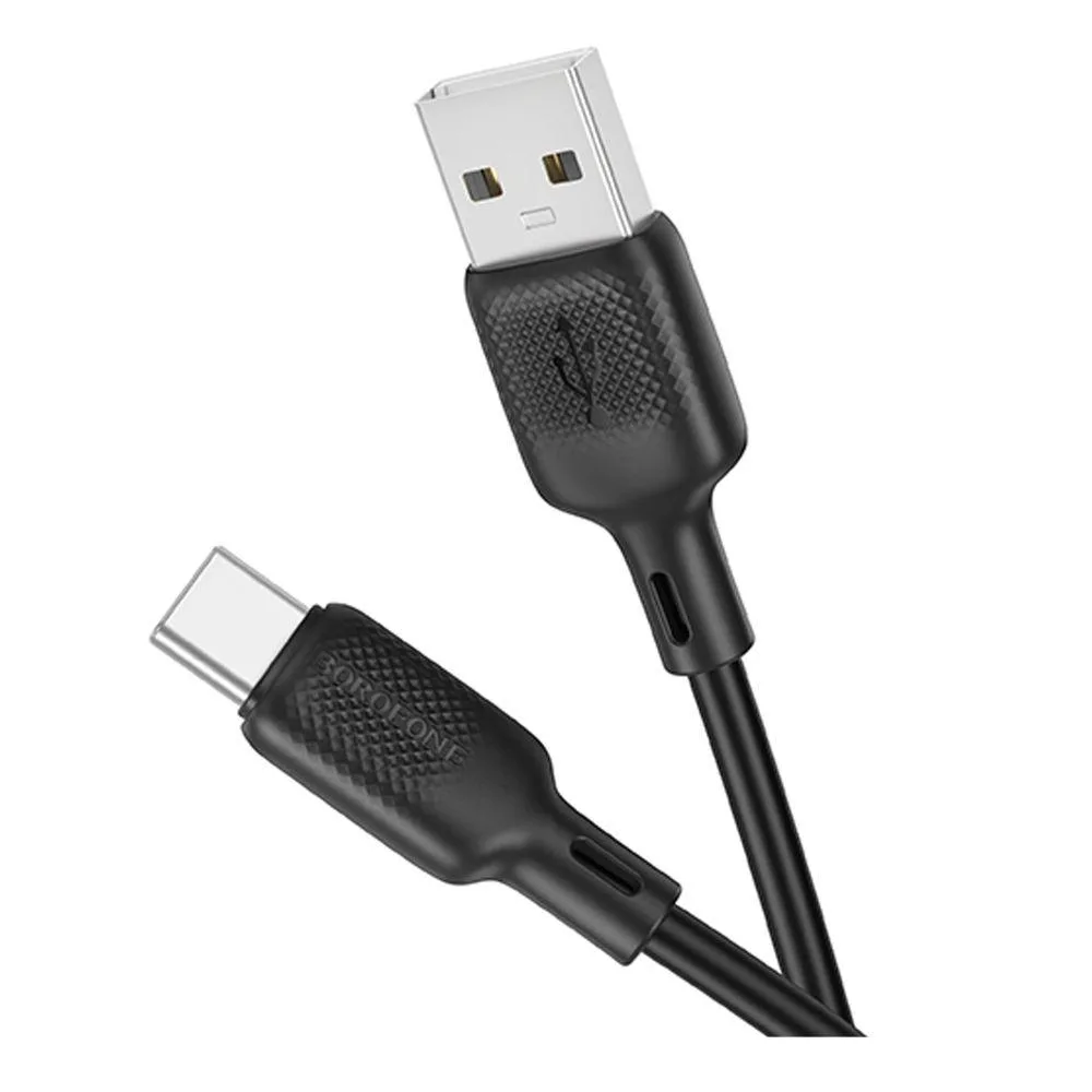 Кабель USB Borofone BX113 Silicone Type-C 3A 3m Чорний