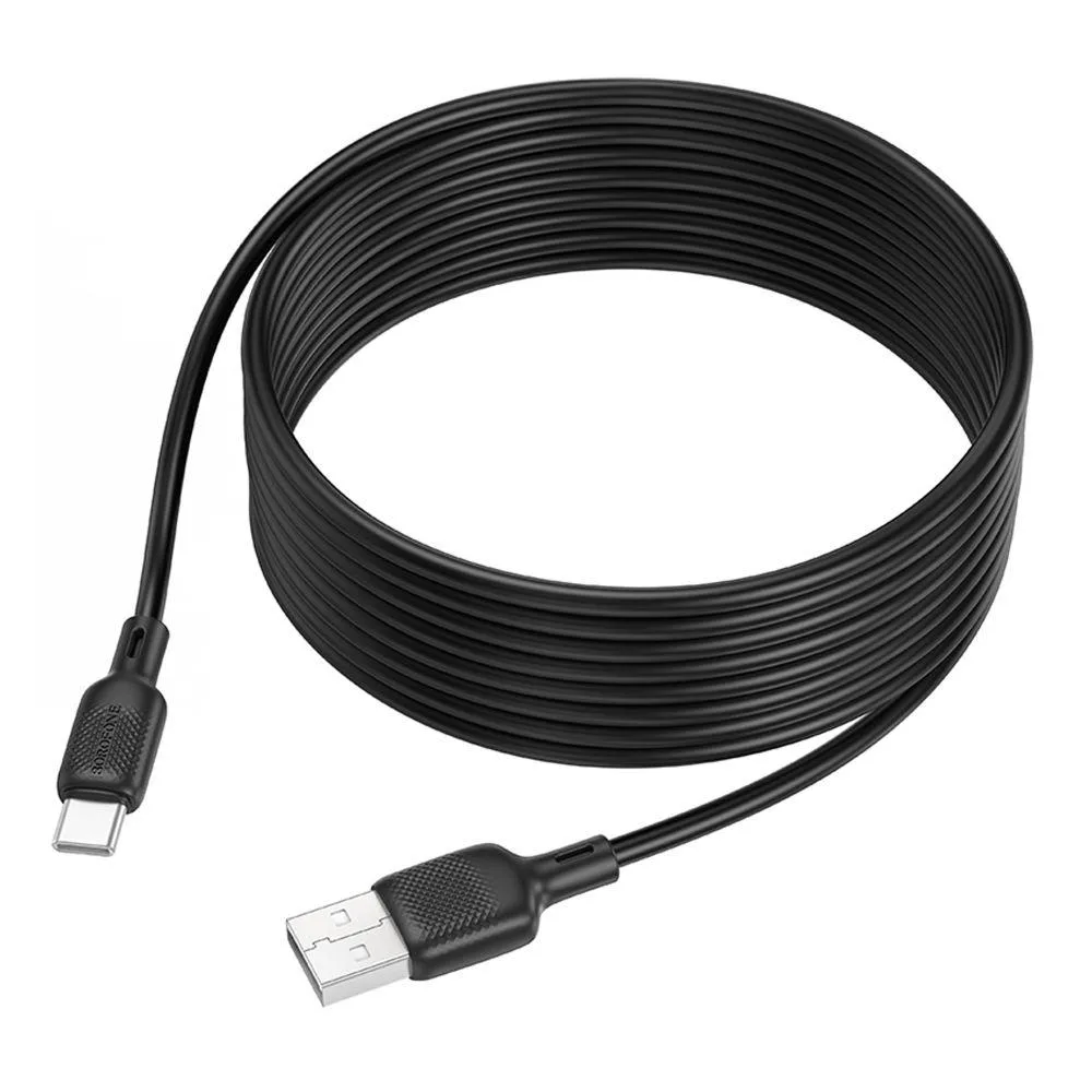 Кабель USB Borofone BX113 Silicone Type-C 3A 3m Чорний
