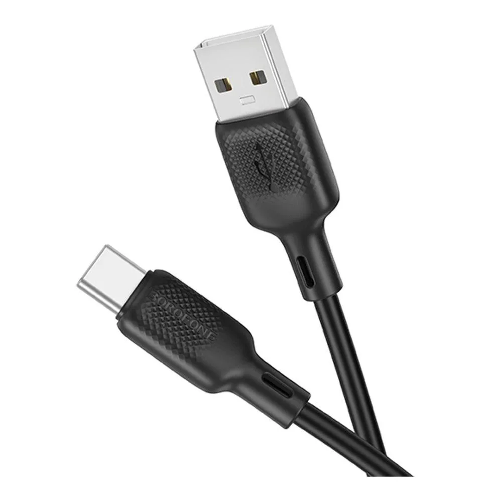 Кабель USB Borofone BX113 Silicone Type-C 3A 2m Чорний