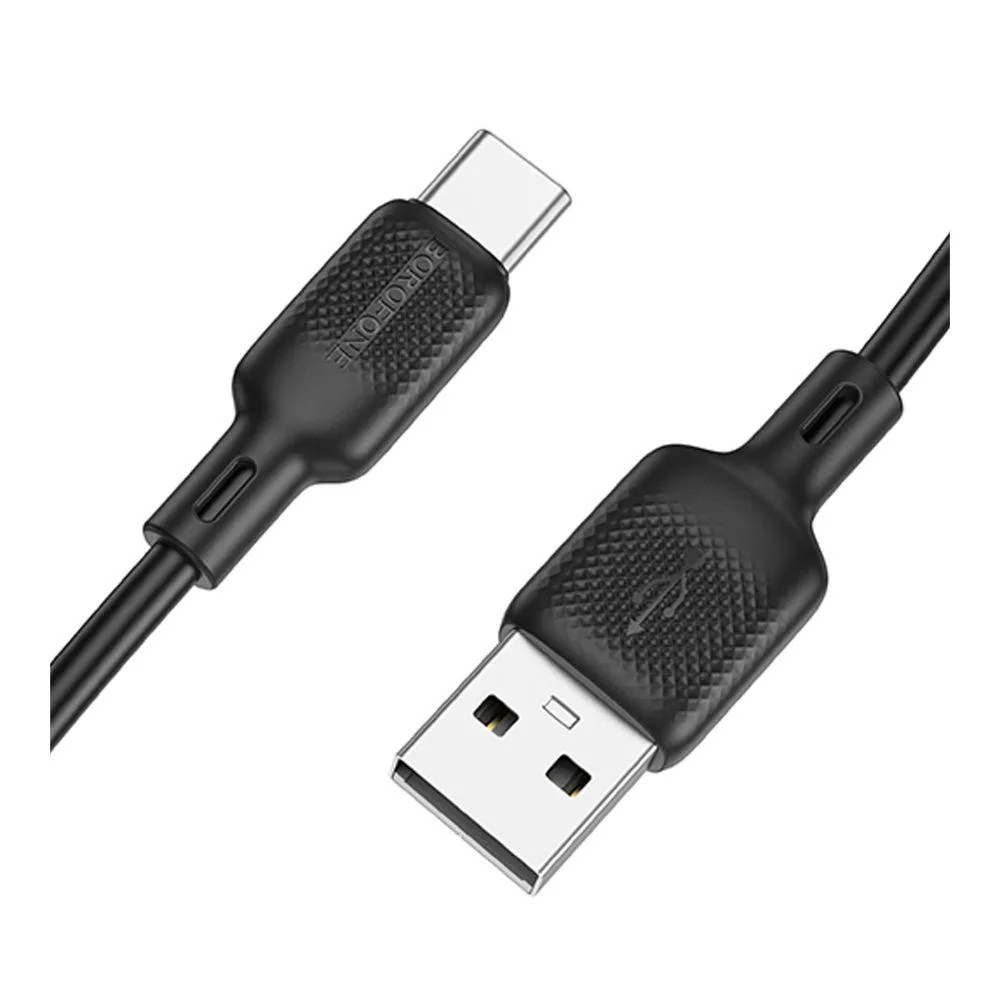 Кабель USB Borofone BX113 Silicone Type-C 3A 2m Чорний